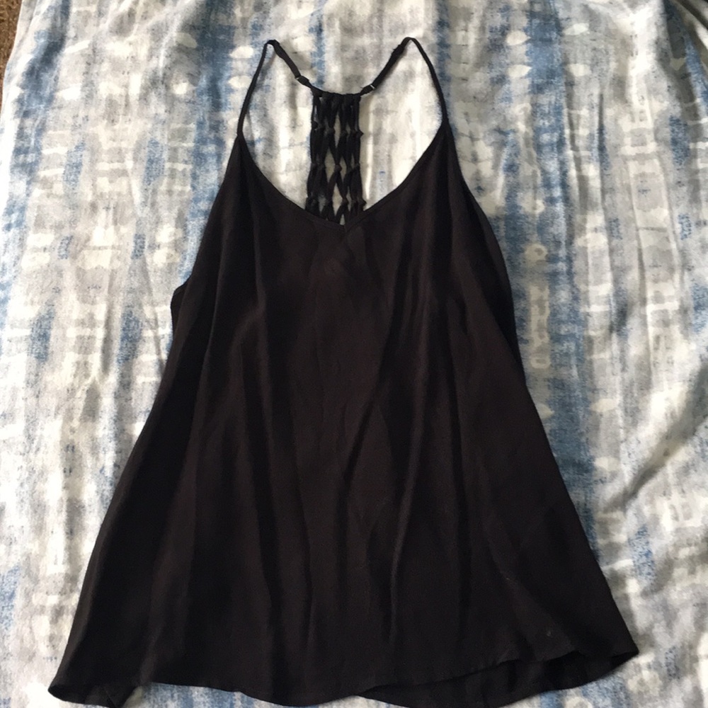 Black tank top blouse
